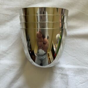 Contemporary Silver Stacked Bowl